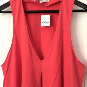 Free people beach dress cover up coral size L